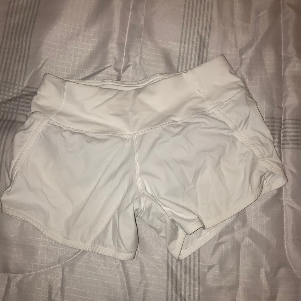 White Lululemon Shorts (Barely worn)!